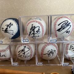直筆サインボール プロ野球 まとめて 7セット 日本ハム　Fighters　の画像
