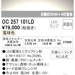 ODELIC オーデリック シャンデリア OC257101 LD/NDの画像