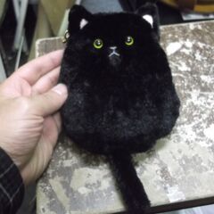 黒猫　入れ物　持ち手　劣化　傷あり 