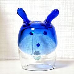 琉球ガラス ねこいっぷくジョッキ 招き猫 ガラスジョッキ ふきがらすの画像