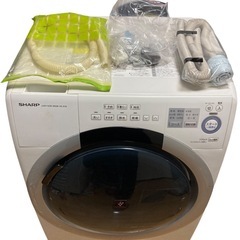 SHARP 右開き ES-S7A-WR 2016年 ドラム式洗濯...