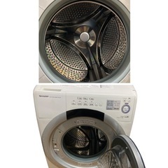 SHARP 右開き ES-S7A-WR 2016年 ドラム式洗濯機 洗濯機の画像