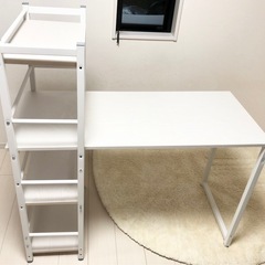 ニトリ システムデスク ザッキー110 ホワイト 美品 パソコン...