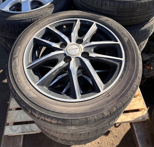 アルミ　ホイールタイヤセット　4本　タイヤサイズ165/55R14
