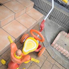 アンパンマン　折りたたみ三輪車　押し棒付きの画像