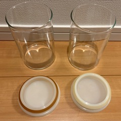 【MUJI 無印良品】耐熱ガラス丸型保存容器・2個セットの画像