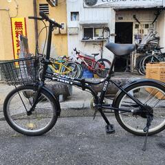 『ＳＡＬＥ　３０％』　折りたたみ自転車　２０インチ　カゴ　付き　...