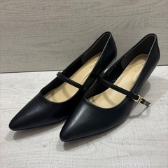 ブラック ポインテッドトゥ パンプス 38