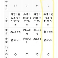 キャリーケース　Lサイズ100Lの画像