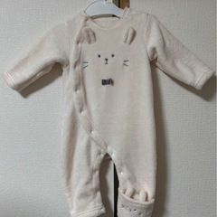 【美品】ベビー服　ふわふわ　ロンパース70 うさぎ　