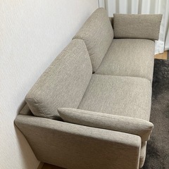 傷・汚れに強いファブリック 3人用布張りソファ（CA1ONシール...