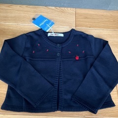新品タグ付き♥️familiar ♥️90cm カーディガン ネイビー