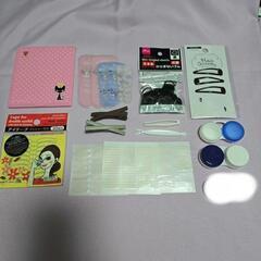 鏡 二重テープ ヘアクリップ ヘアゴム 化粧品 メイク道具 セット