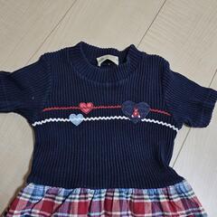 【110】ファミリア FAMILIA エフダッシュ チェックワンピース 子供服の画像