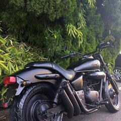 🌈マグナ250 ブラック カスタム&メンテナンス  ボバー アメリカン モリワキワキ公認マフラー装着           の画像