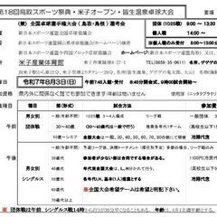 ☆鳥取 第18回鳥取スポーツ祭典・米子オープン・皆生温泉卓…