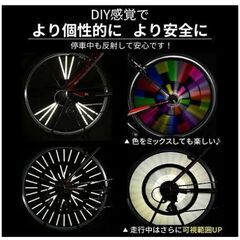 【新品】スポークリフレクター　自転車用反射板　24本セット　ホワイト　白の画像