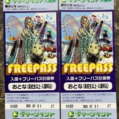 ☆グリーンランド☆フリーパス券×2