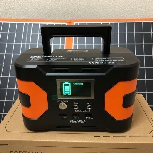 120】停電対策、巨大地震などの災害時やキャンプに！新品 Flashfish