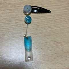 ハンドメイド カラフルレジンヘアクリップの画像