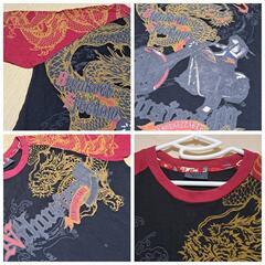 BULLET NOISE 半袖Tシャツ M 派手 龍 バイク 女 プリントの画像