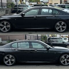 車検R9/4まで! H29年式 740i Mスポーツ 修復歴無し 機関良好 装備多数 人気のブラックサファイアにブラックレザーシート 20インチアルミの画像