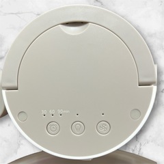 新品　LEDライト付き扇風機 ソロファン 充電式 キャンプ 卓上扇風機 ホワイトの画像