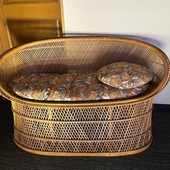 決まりました。籐のソファ　ソファ　椅子　