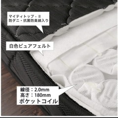 【引取者決定】【取りに来ていただける方】シングルサイズ　ネルコンシェルジュ　ポケットコイルマットレス 高密度 20cm 1ヶ月のみ使用の画像