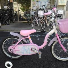 中古子供自転車３５３０　ディズニープリンセス　１８インチ　ギヤな...