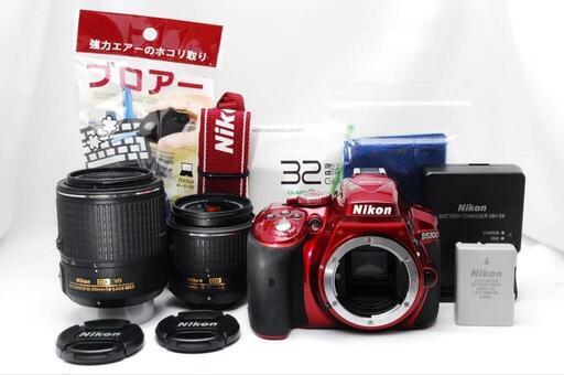 Nikon - 【超美品】Nikon D5300 レッド ダブルレンズ シャッター数110回以下 超美品】Nikon D5300 レッド ダブルレンズ シャッター数110回以下
