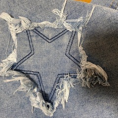 星パッチワークデニムの画像