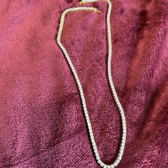 テニスチェーンネックレスゴールド　ステンレス60cm