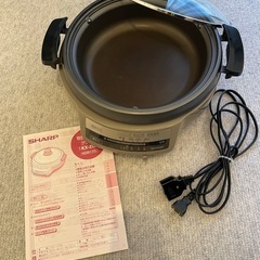 鍋料理にも使える♪深めのホットプレート　シャープ製　