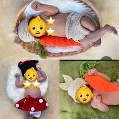 ニューボーンフォト　ハーフバースデー　衣装9点セット　セルフフォトの画像
