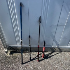 中古 振出竿4本の画像