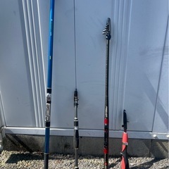 中古 振出竿4本の画像