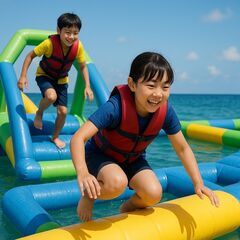 夏を遊びつくせ！片男波海水浴場に“浮かぶテーマパーク”誕生…