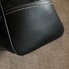 美品Coach ブラックレザートートバッグA4収納可能の画像