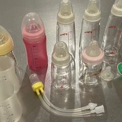 哺乳瓶、おしゃぶり、鼻水吸い機