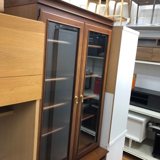 キャビネット マルニ木工 2枚扉 引き出し付 ブラウン マルニ