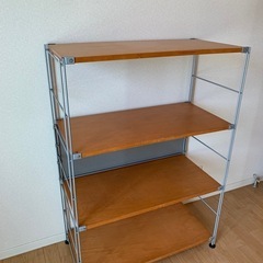 無印良品スチールユニットシェルフ・木製棚（幅84×奥行40×高さ...