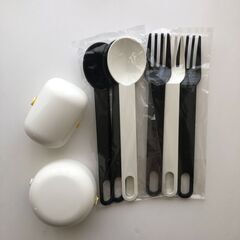 【未使用】ピクニックセット 日本製 ドリンクホルダー・プレート・カトラリー付きの画像