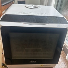 【ジャンク品】AINX製食器洗い乾燥機、透明な上蓋で内部が見やすい設計。