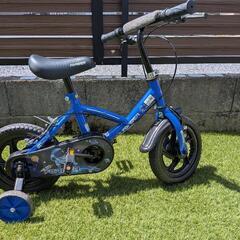 ※難あり　後輪泥除け破損　子供自転車補助付　12インチ　