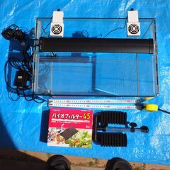 夏・冬シーズン対応可能器具付き水槽セット格安で！の画像