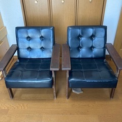 オールドカリモクKチェア2台セット
