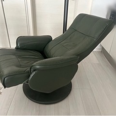 リクライニングソファ 1人用ソファ オットマン付きの画像