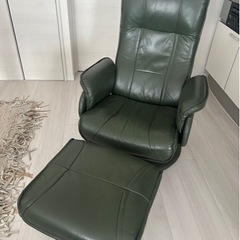 リクライニングソファ 1人用ソファ オットマン付き