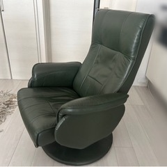 リクライニングソファ 1人用ソファ オットマン付きの画像